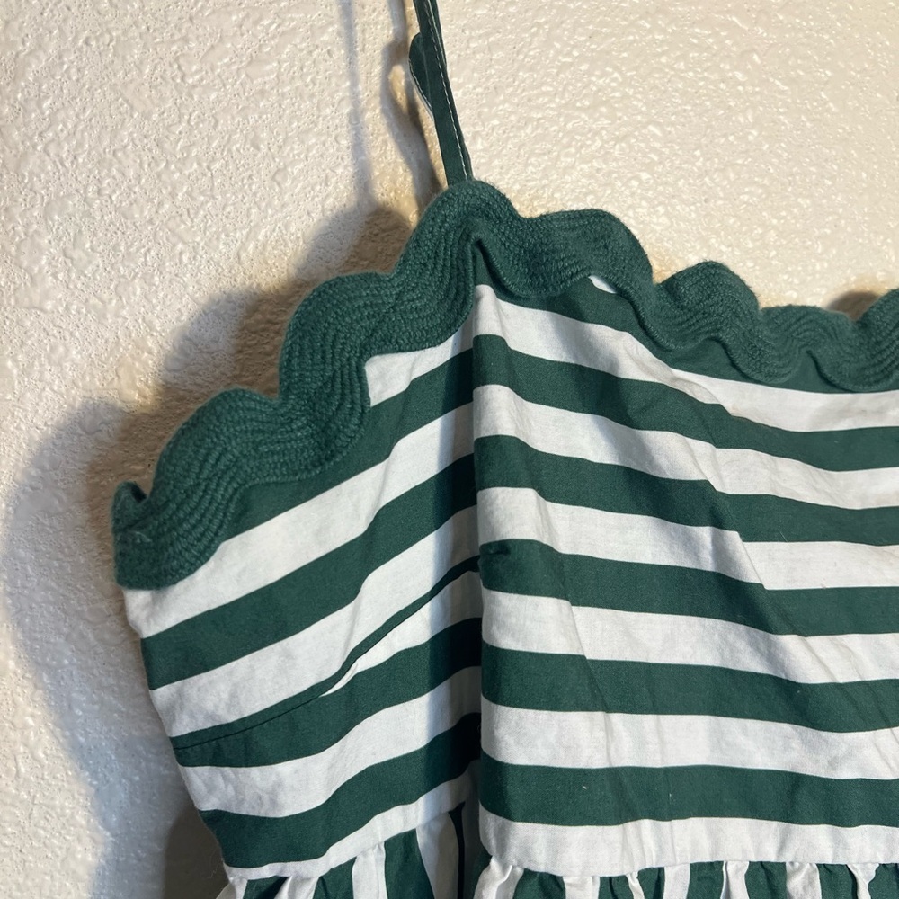 Anthropologie Maeve Tie-Back Babydoll Tank Green Motif Women’s - Picture 4 of 8